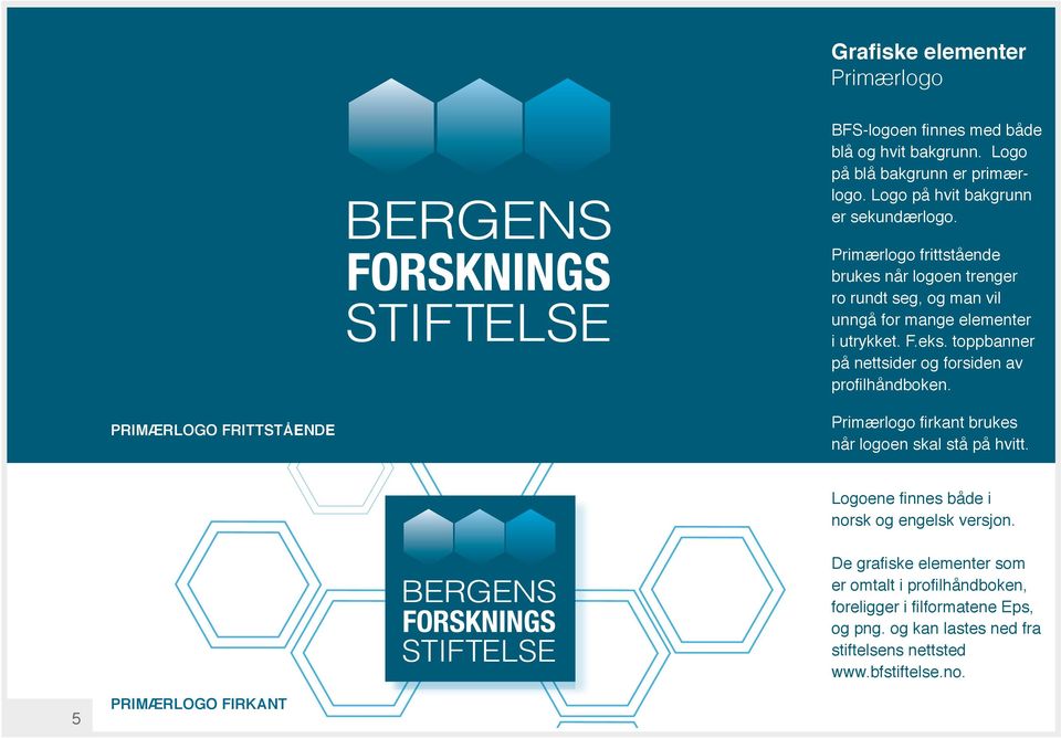 toppbanner på nettsider og forsiden av profilhåndboken. PRIMÆRLOGO FRITTSTÅENDE Primærlogo firkant brukes når logoen skal stå på hvitt.