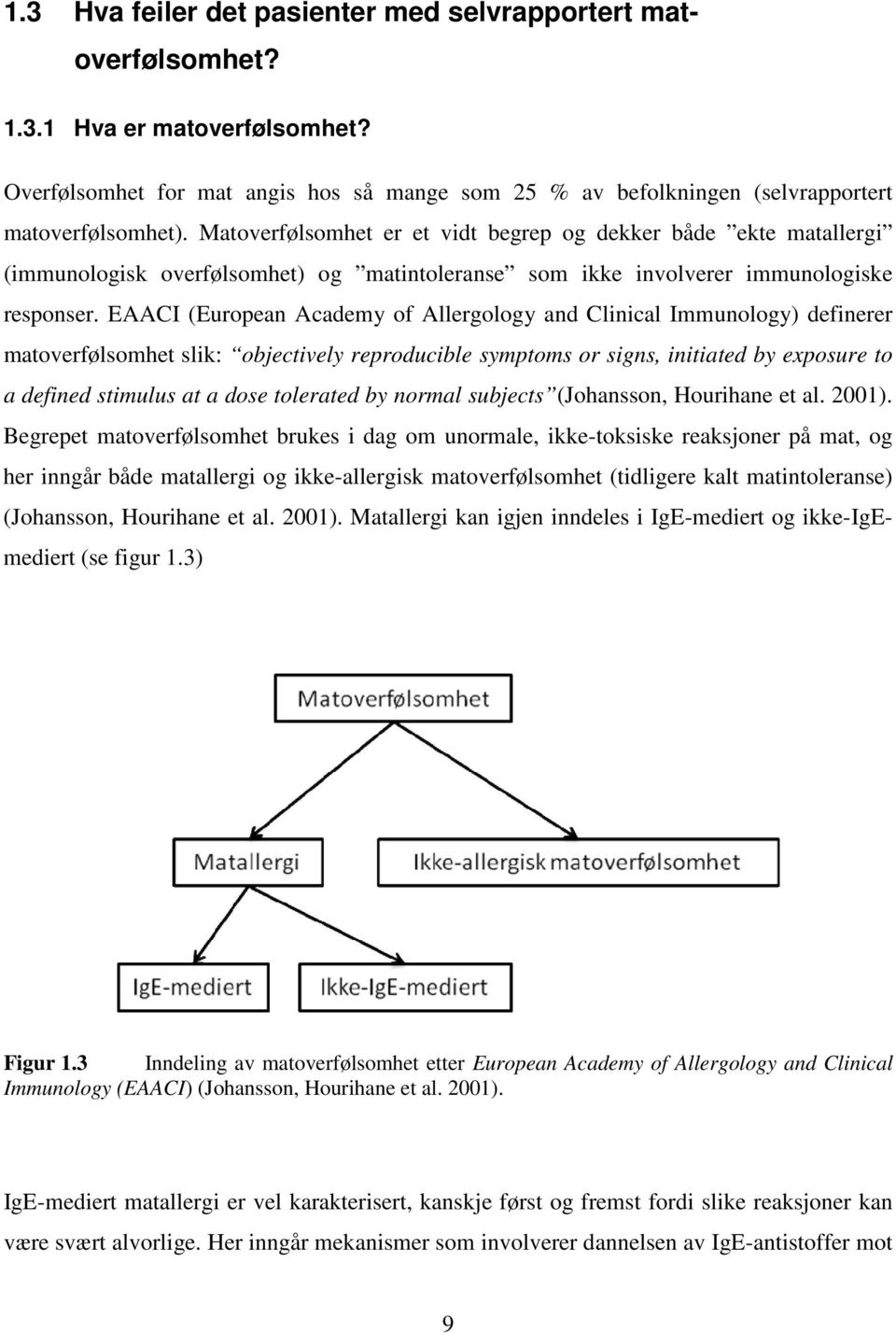 EAACI (European Academy of Allergology and Clinical Immunology) definerer matoverfølsomhet slik: objectively reproducible symptoms or signs, initiated by exposure to a defined stimulus at a dose