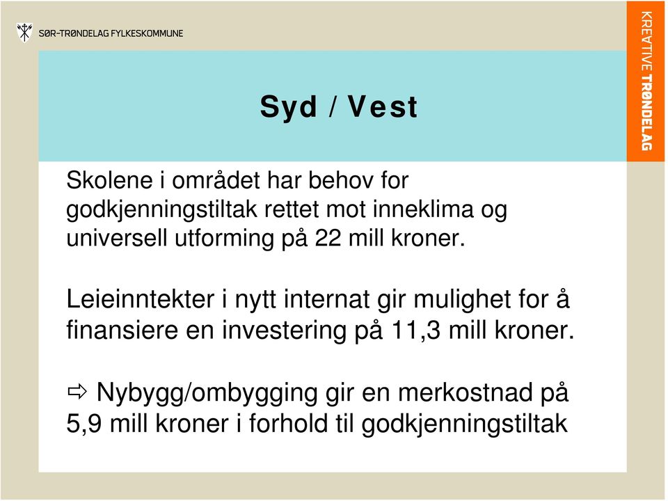 Leieinntekter i nytt internat gir mulighet for å finansiere en investering