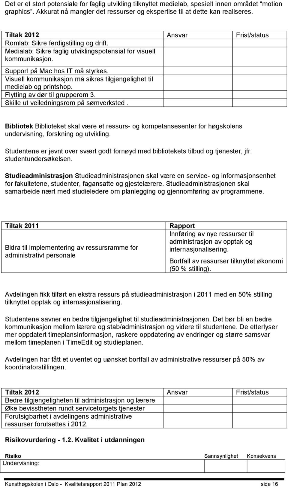 Visuell kommunikasjon må sikres tilgjengelighet til medielab og printshop. Flytting av dør til grupperom 3. Skille ut veiledningsrom på sømverksted.