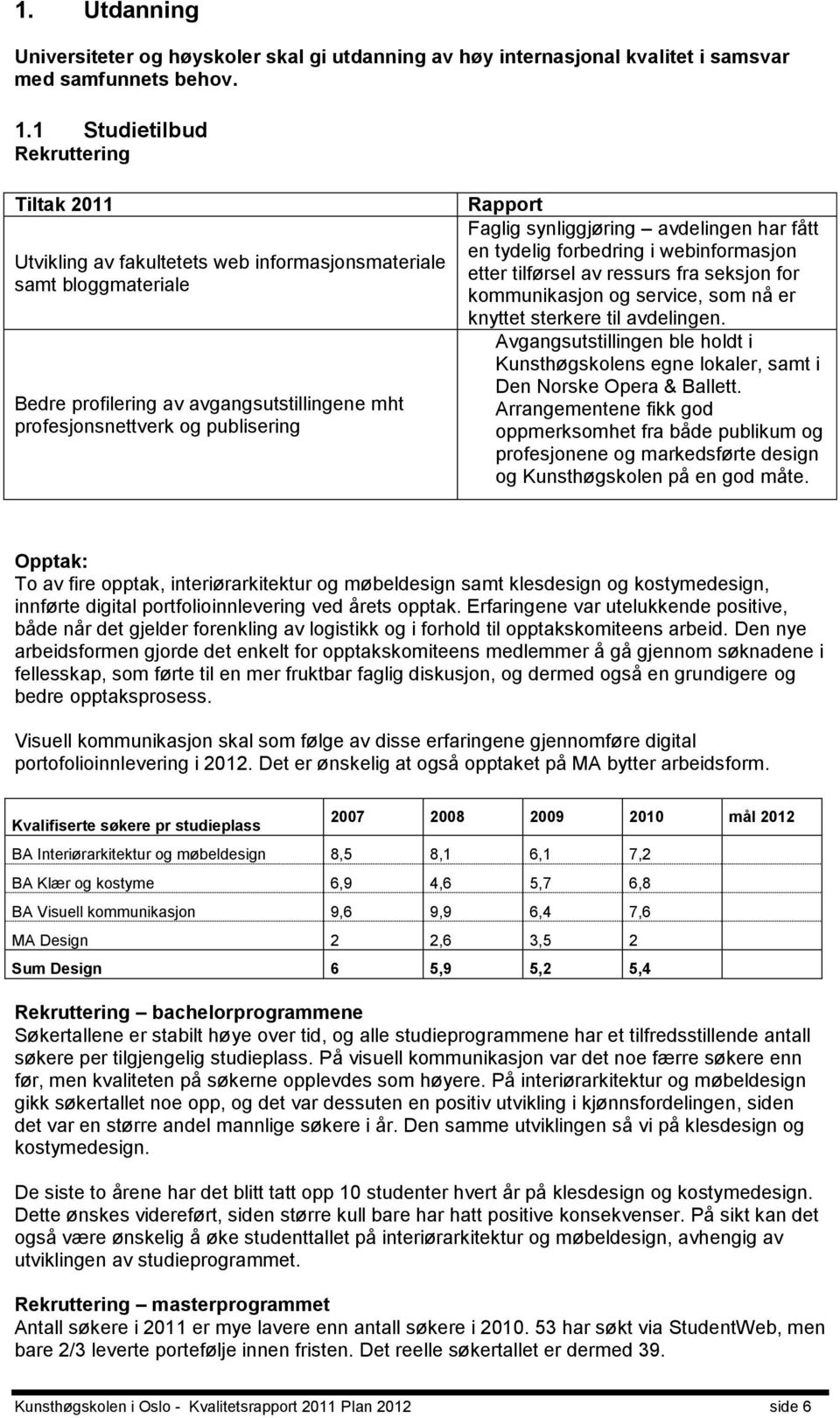 avdelingen har fått en tydelig forbedring i webinformasjon etter tilførsel av ressurs fra seksjon for kommunikasjon og service, som nå er knyttet sterkere til avdelingen.