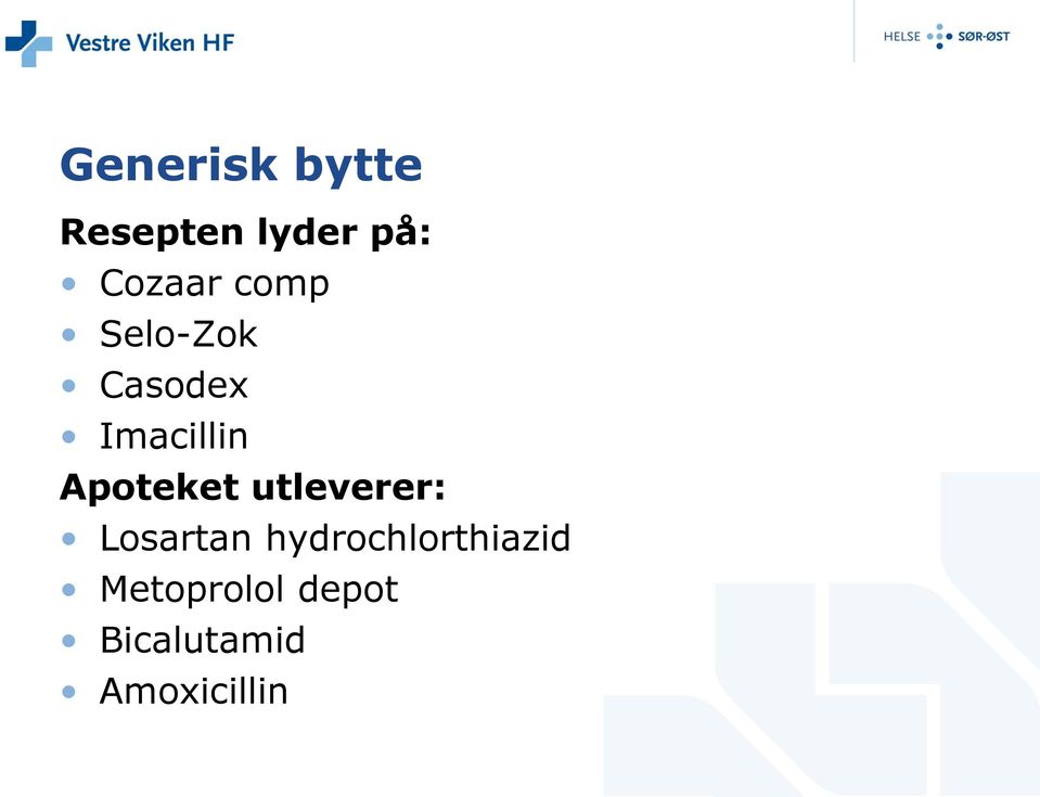 Apoteket utleverer: Losartan