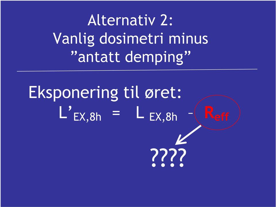 demping Eksponering til