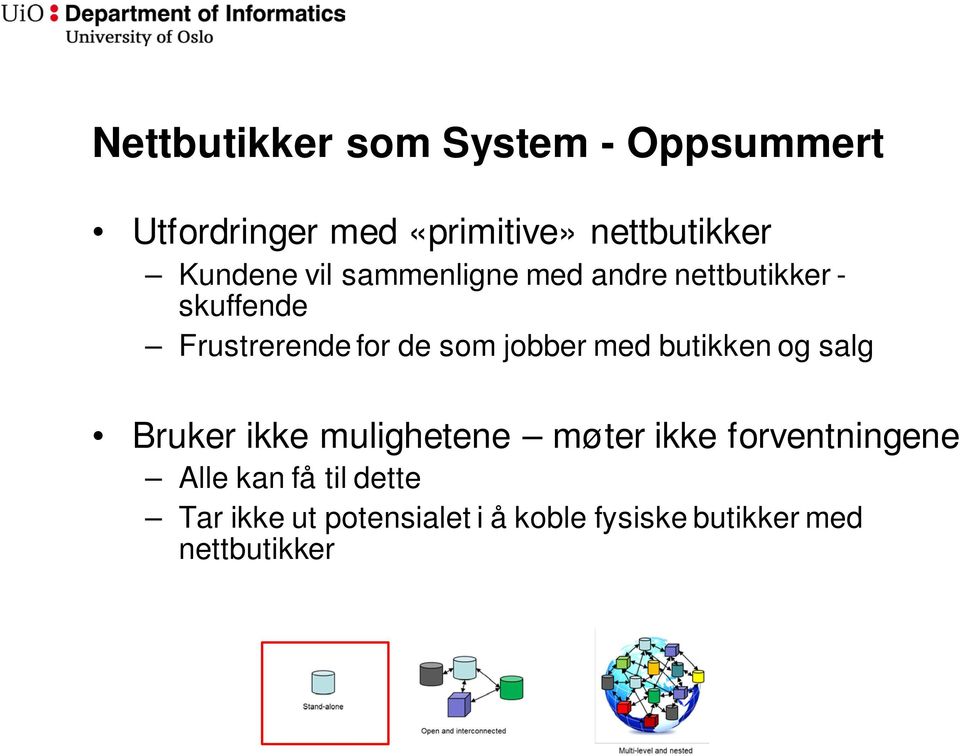 jobber med butikken og salg Bruker ikke mulighetene møter ikke forventningene Alle