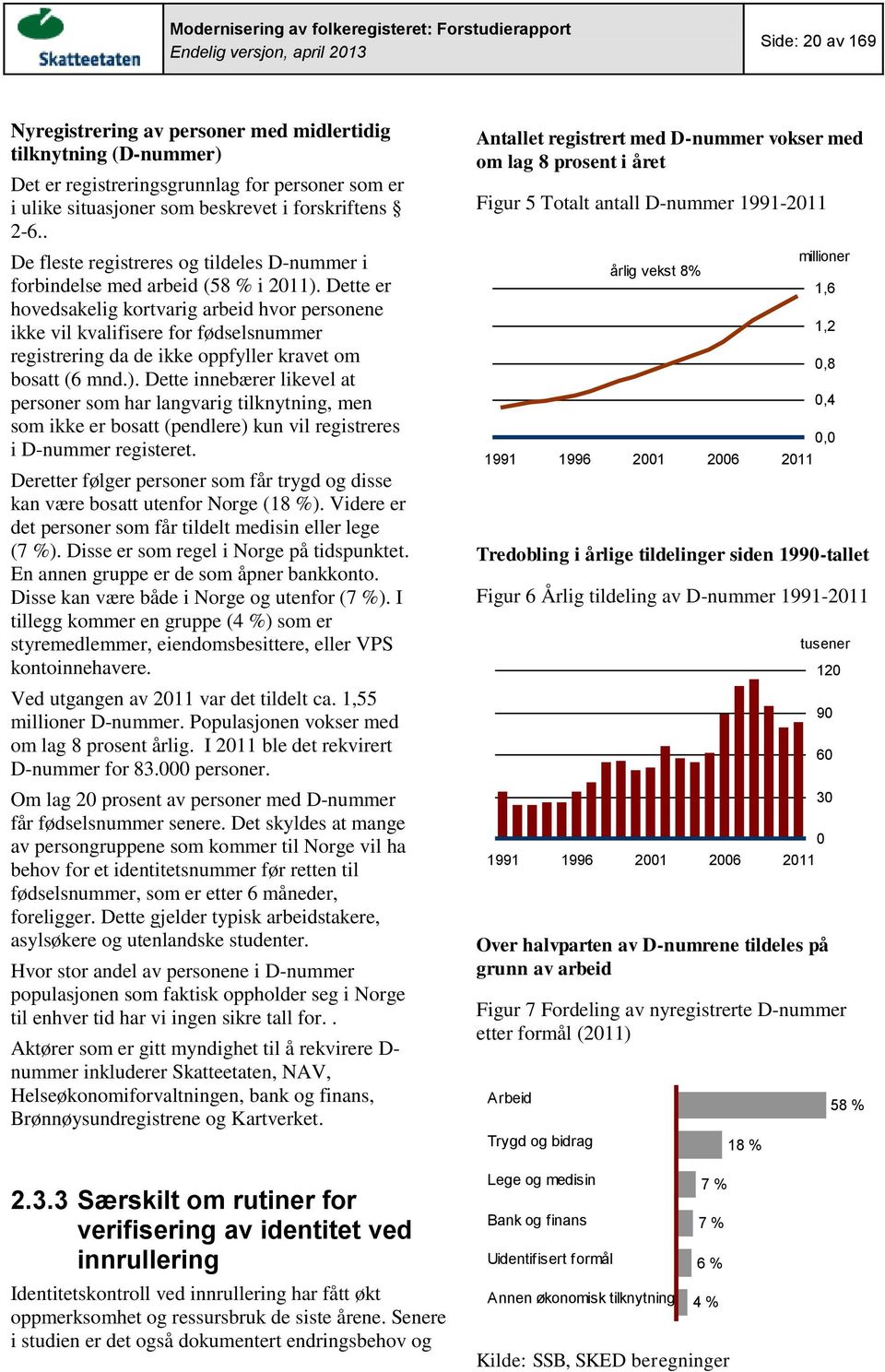 Dette er hovedsakelig kortvarig arbeid hvor personene ikke vil kvalifisere for fødselsnummer registrering da de ikke oppfyller kravet om bosatt (6 mnd.).