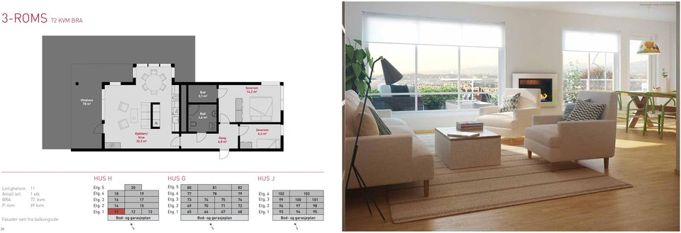 Uteplass 78 m² 3,1 m² 14,2 m² Kjøkken/ Stue 33,2 m²