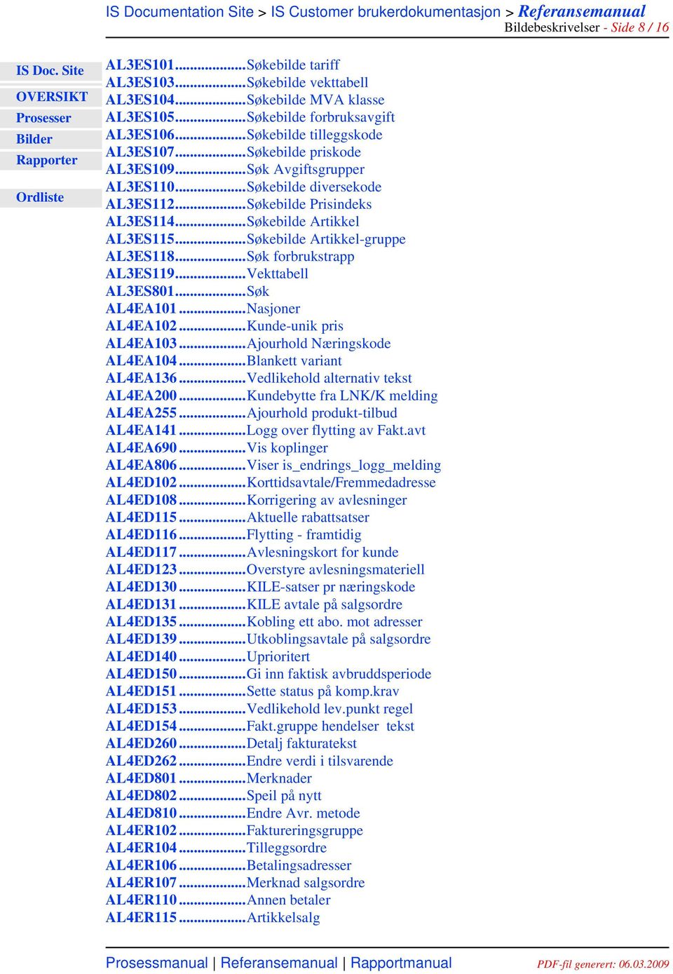 ..Søkebilde Artikkel-gruppe AL3ES118...Søk forbrukstrapp AL3ES119...Vekttabell AL3ES801...Søk AL4EA101...Nasjoner AL4EA102...Kunde-unik pris AL4EA103...Ajourhold Næringskode AL4EA104.