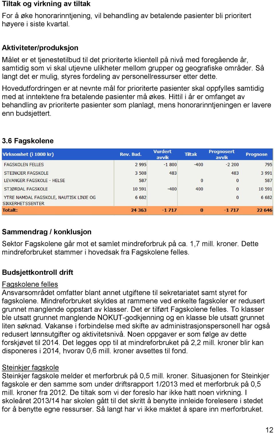 Så langt det er mulig, styres fordeling av personellressurser etter dette.