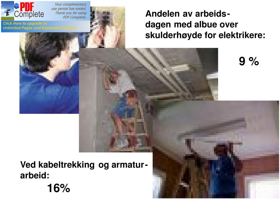 elektrikere: 9 % Ved