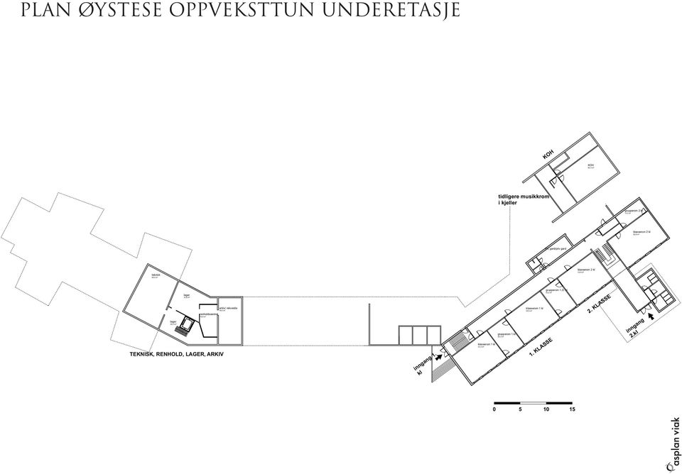 @ 280 mm teknisk 68,4 m² klasserom 2 kl 53,9 m² 3 205 33,8 m² arkiv/ rekvesita 39,5 m² renholdssentral 19,9 m² 40,5 m²