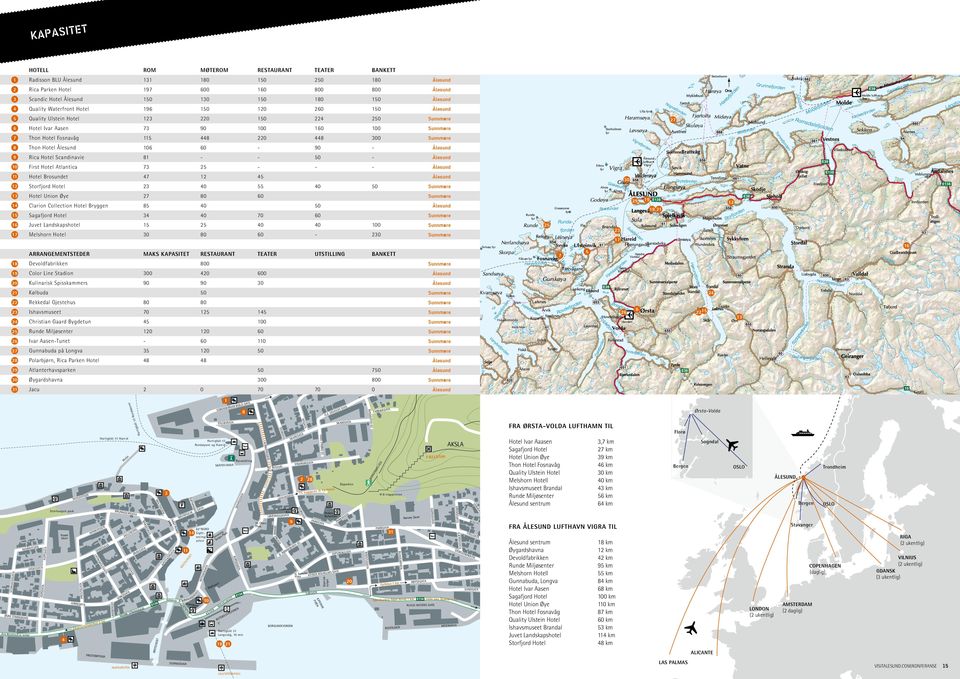 Brosundet 47 12 45 12 Storfjord Hotel 23 40 55 40 50 13 Hotel Union Øye 27 80 60 14 Clarion Collection Hotel Bryggen 85 90 RESURNT TET 100 BNKETT 160 40 n vsveie terha tlan Ona 27 50 30 29 15