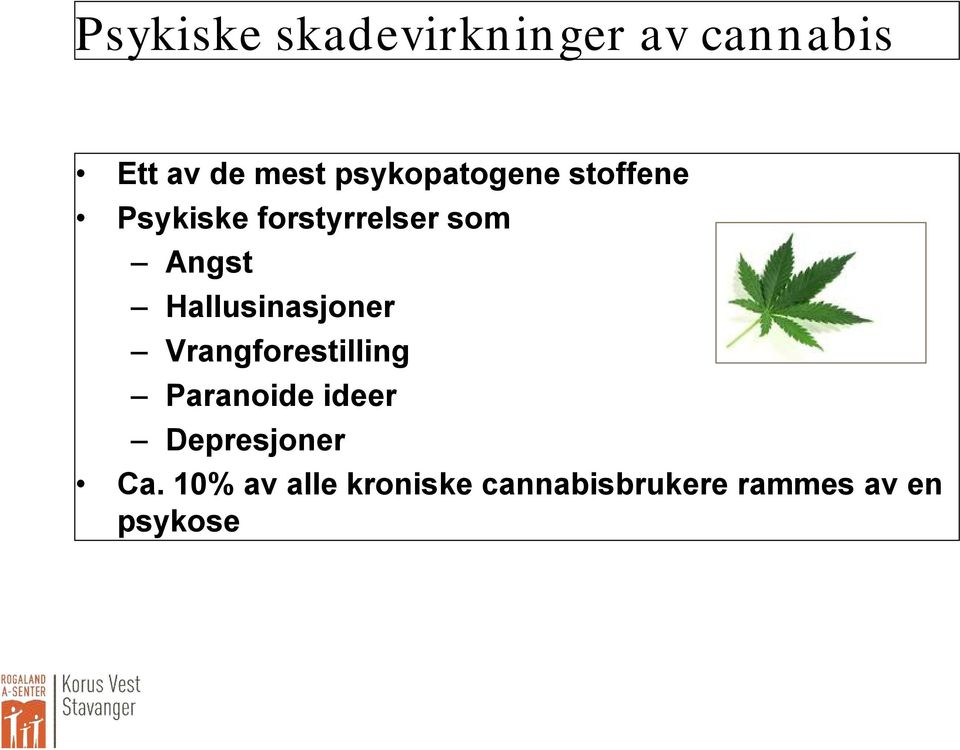 Hallusinasjoner Vrangforestilling Paranoide ideer