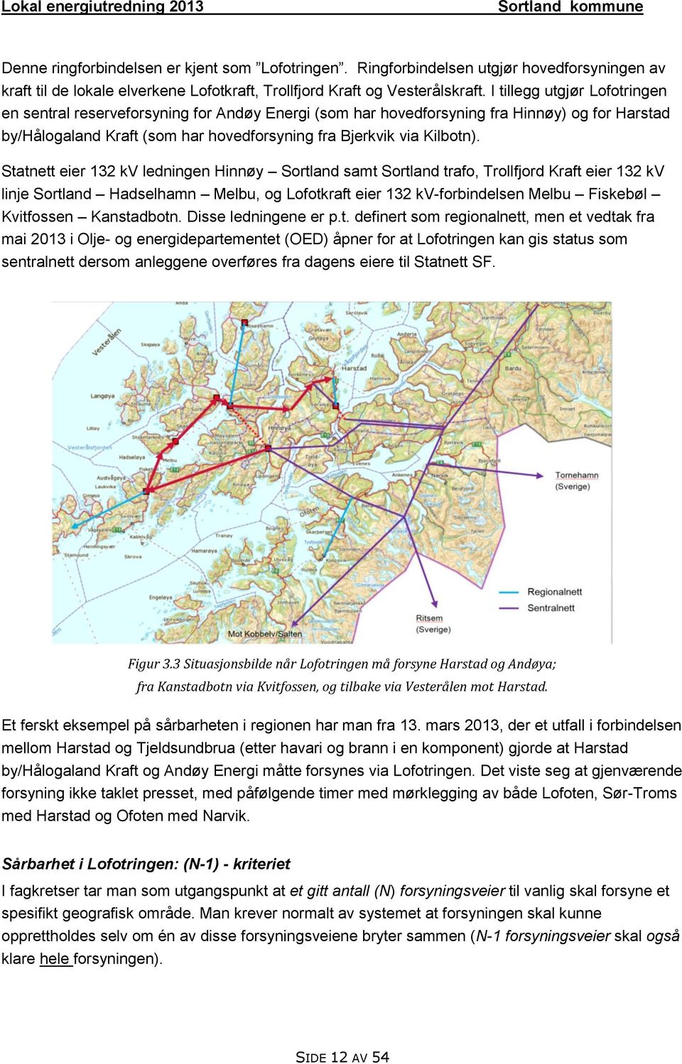 Statnett eier 132 kv ledningen Hinnøy Sortland samt Sortland trafo, Trollfjord Kraft eier 132 kv linje Sortland Hadselhamn Melbu, og Lofotkraft eier 132 kv-forbindelsen Melbu Fiskebøl Kvitfossen
