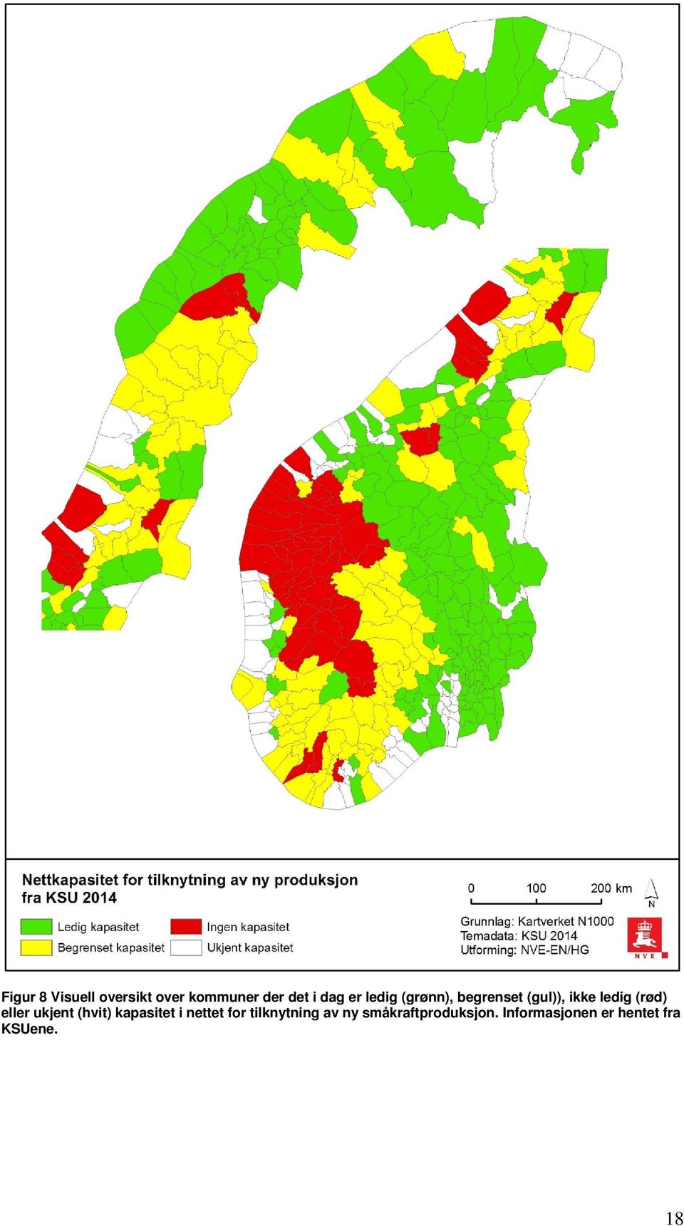 ukjent (hvit) kapasitet i nettet for tilknytning av ny