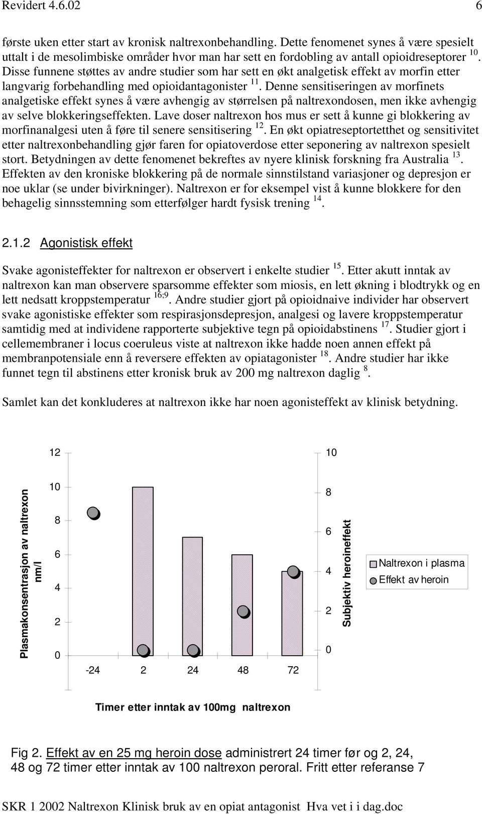 Denne sensitiseringen av morfinets analgetiske effekt synes å være avhengig av størrelsen på naltrexondosen, men ikke avhengig av selve blokkeringseffekten.