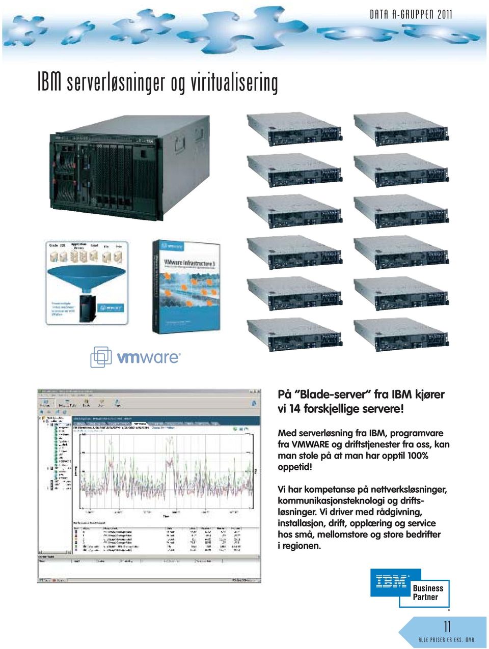 Med serverløsning fra IBM, programvare fra VMWARE og driftstjenester fra oss, kan man stole på at man har opptil