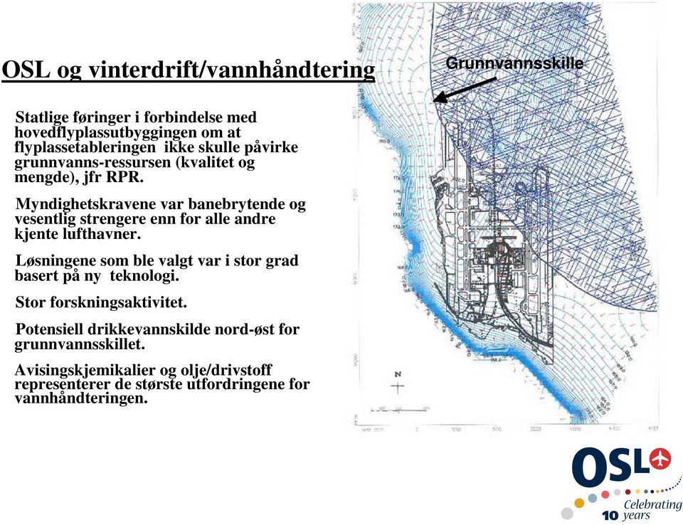 Myndighetskravene var banebrytende og vesentlig strengere enn for alle andre kjente lufthavner.