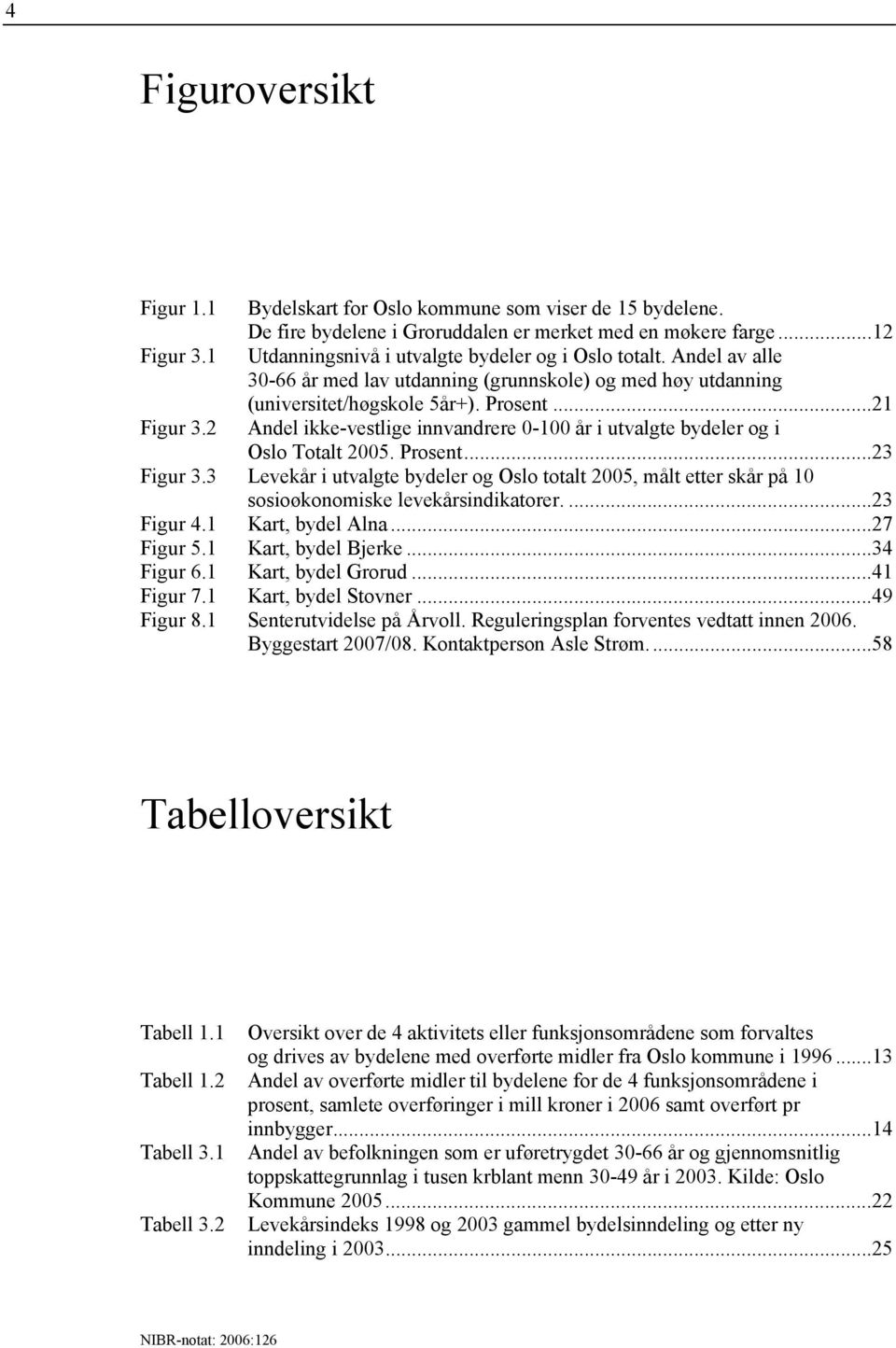 2 Andel ikke-vestlige innvandrere 0-100 år i utvalgte bydeler og i Oslo Totalt 2005. Prosent...23 Figur 3.