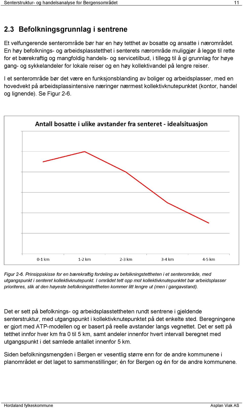 sykkelandeler for lokale reiser og en høy kollektivandel på lengre reiser.