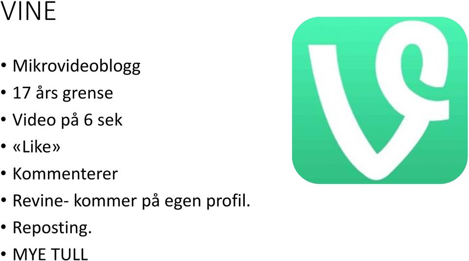 Kommenterer Revine- kommer på