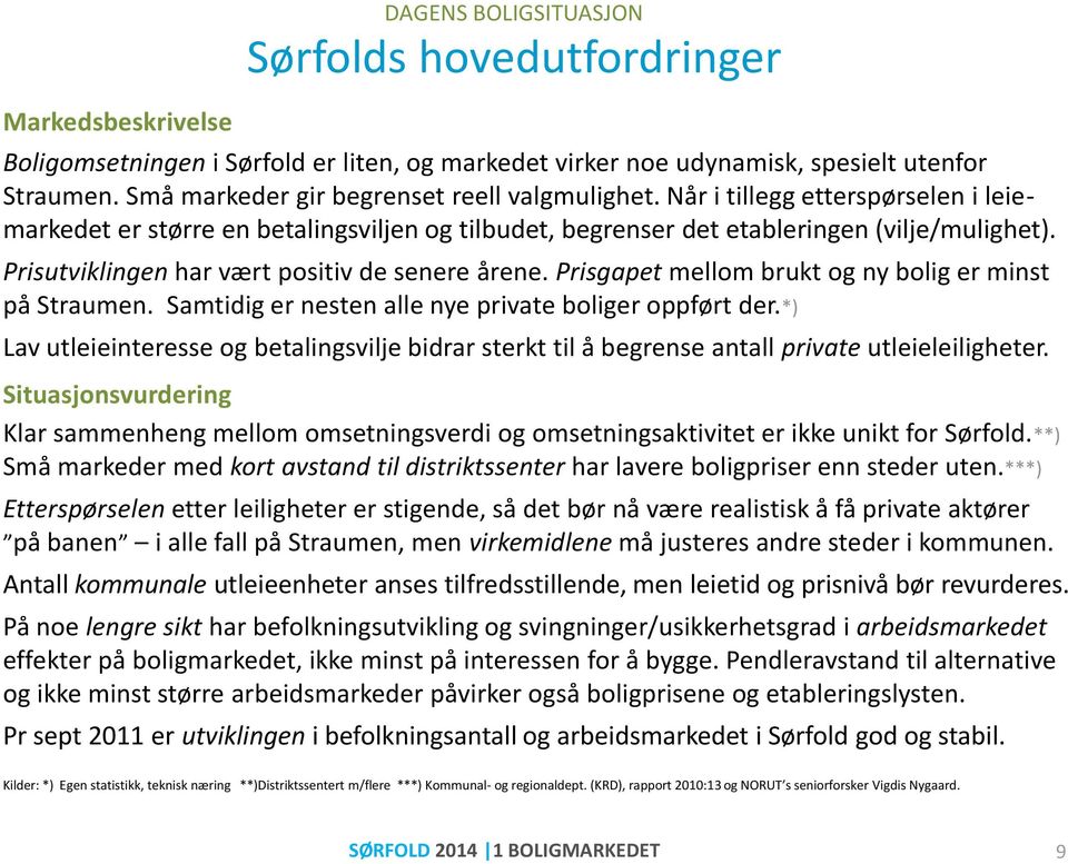 Prisutviklingen har vært positiv de senere årene. Prisgapet mellom brukt og ny bolig er minst på Straumen. Samtidig er nesten alle nye private boliger oppført der.