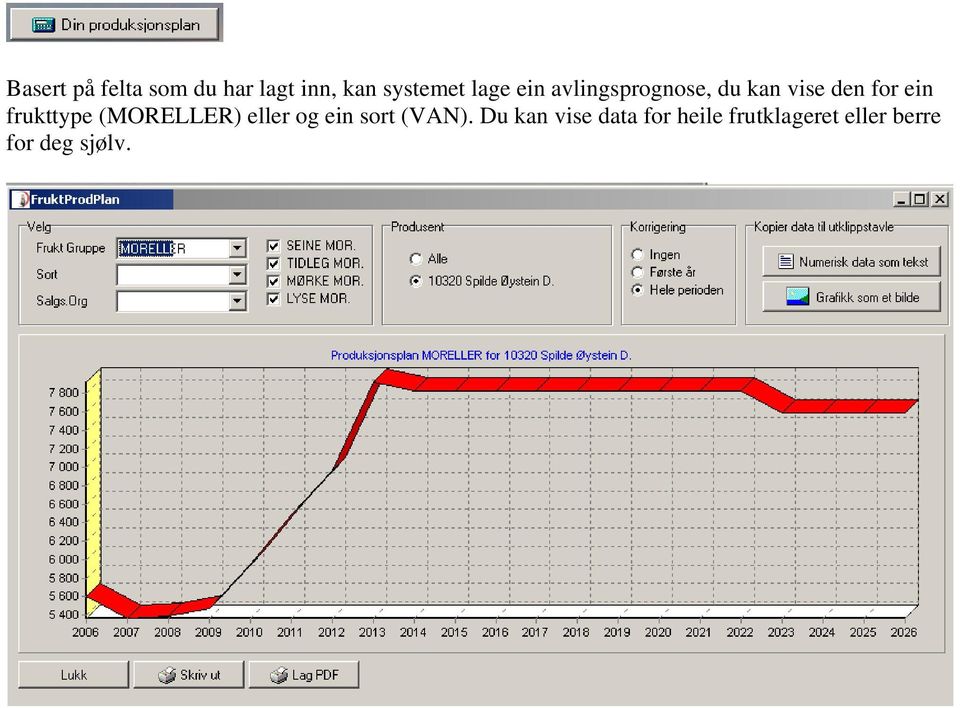 frukttype (MORELLER) eller og ein sort (VAN).