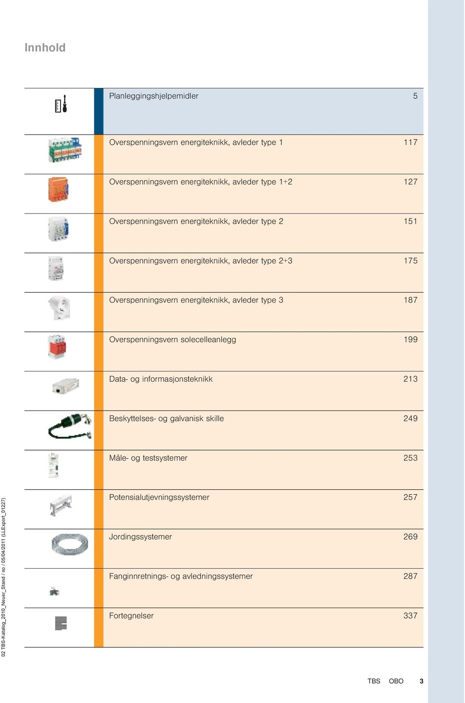 energiteknikk, avleder type 3 187 Overspenningsvern solecelleanlegg 199 Data- og informasjonsteknikk 213 Beskyttelses- og galvanisk skille