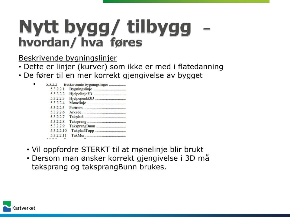 gjengivelse av bygget Vil oppfordre STERKT til at mønelinje blir brukt