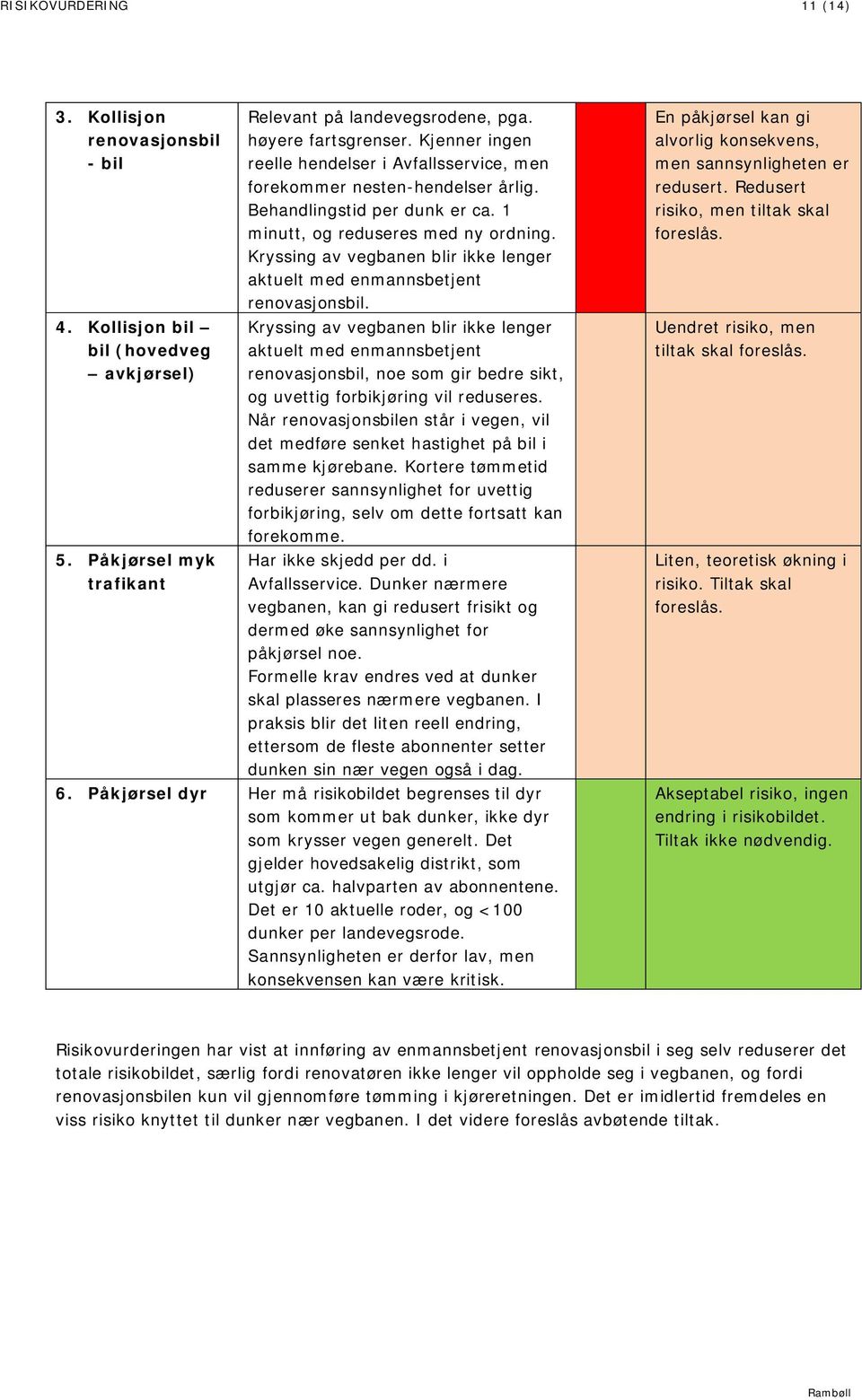 Kryssing av vegbanen blir ikke lenger aktuelt med enmannsbetjent renovasjonsbil.