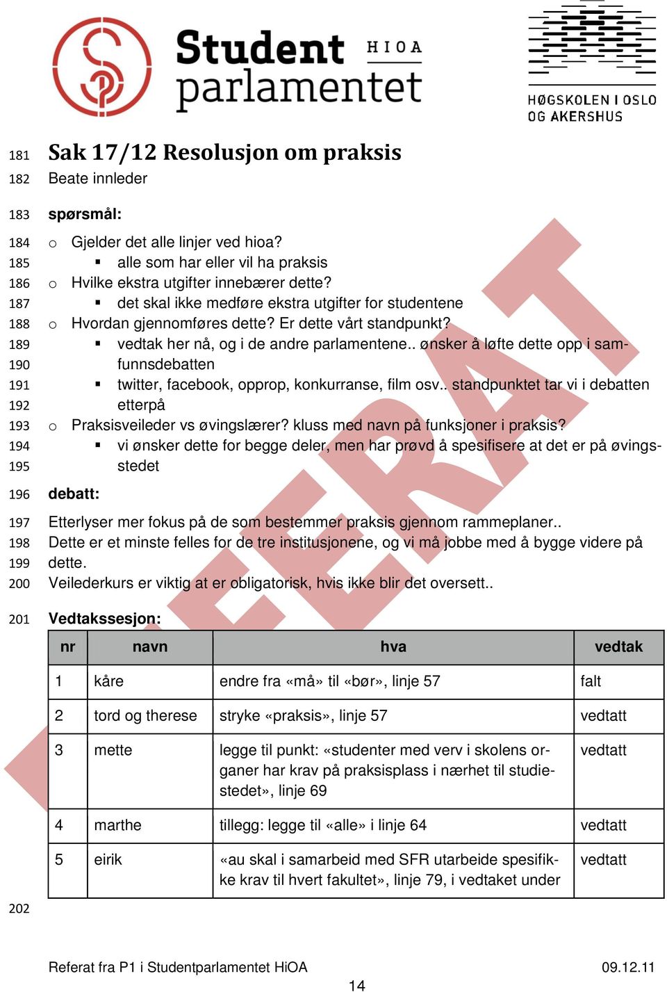 vedtak her nå, og i de andre parlamentene.. ønsker å løfte dette opp i samfunnsdebatten twitter, facebook, opprop, konkurranse, film osv.