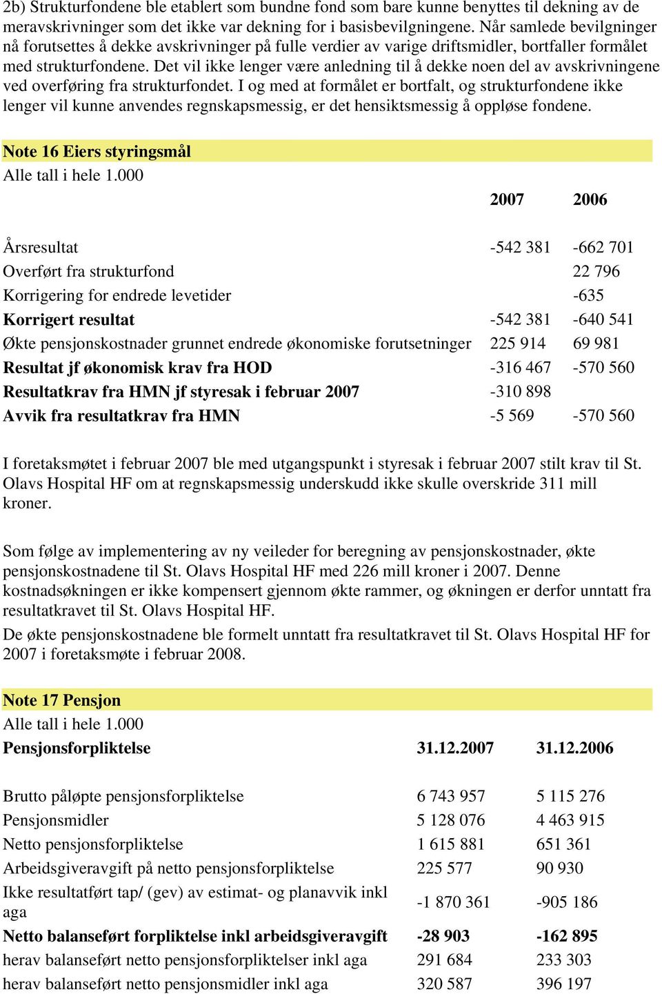 Det vil ikke lenger være anledning til å dekke noen del av avskrivningene ved overføring fra strukturfondet.