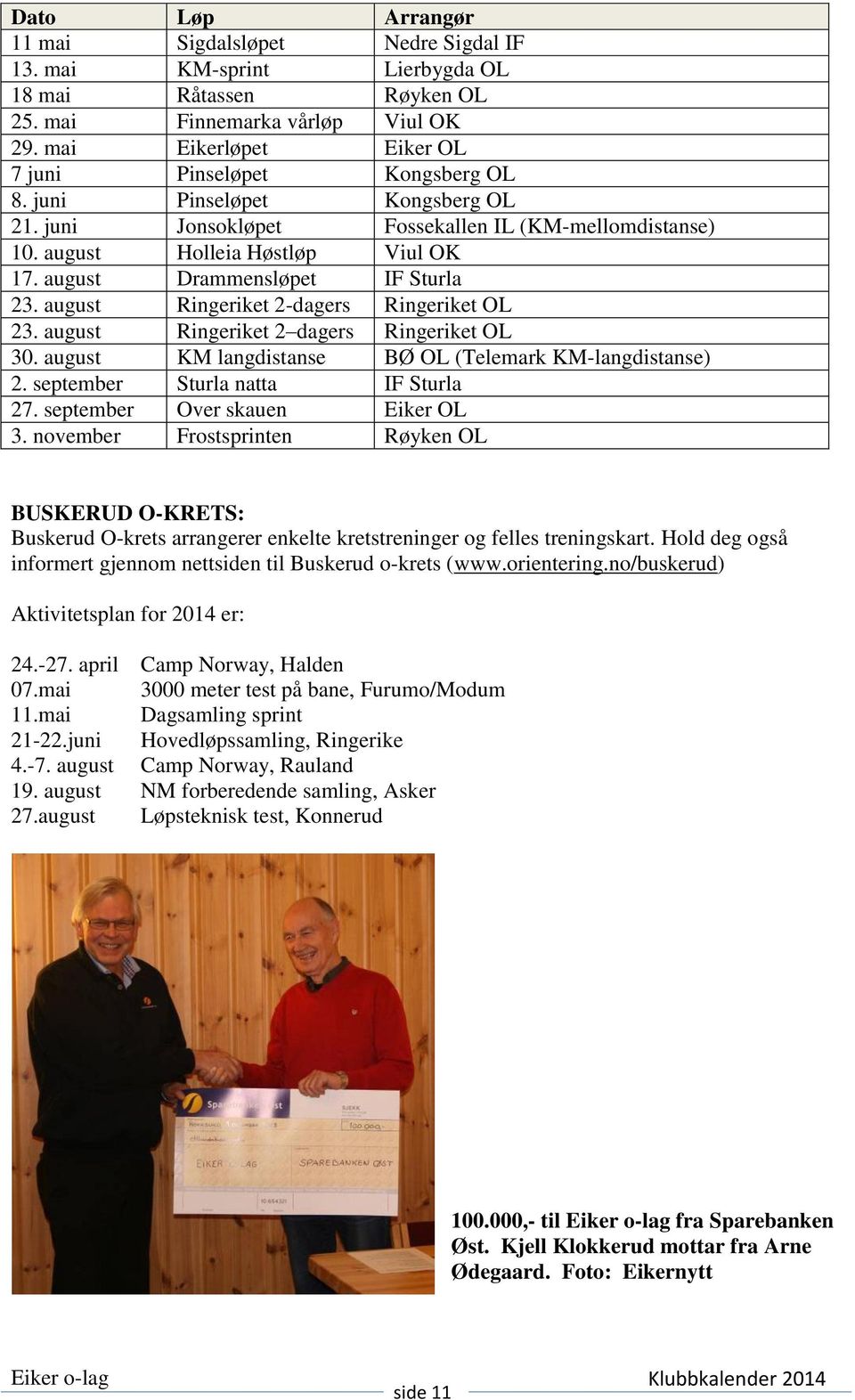 august Drammensløpet IF Sturla 23. august Ringeriket 2-dagers Ringeriket OL 23. august Ringeriket 2 dagers Ringeriket OL 30. august KM langdistanse BØ OL (Telemark KM-langdistanse) 2.