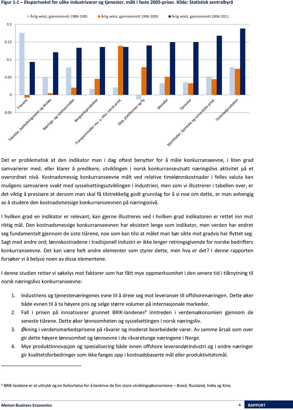 05 Det er problematisk at den indikator man i dag oftest benytter for å måle konkurranseevne, i liten grad samvarierer med, eller klarer å predikere, utviklingen i norsk konkurranseutsatt næringslivs