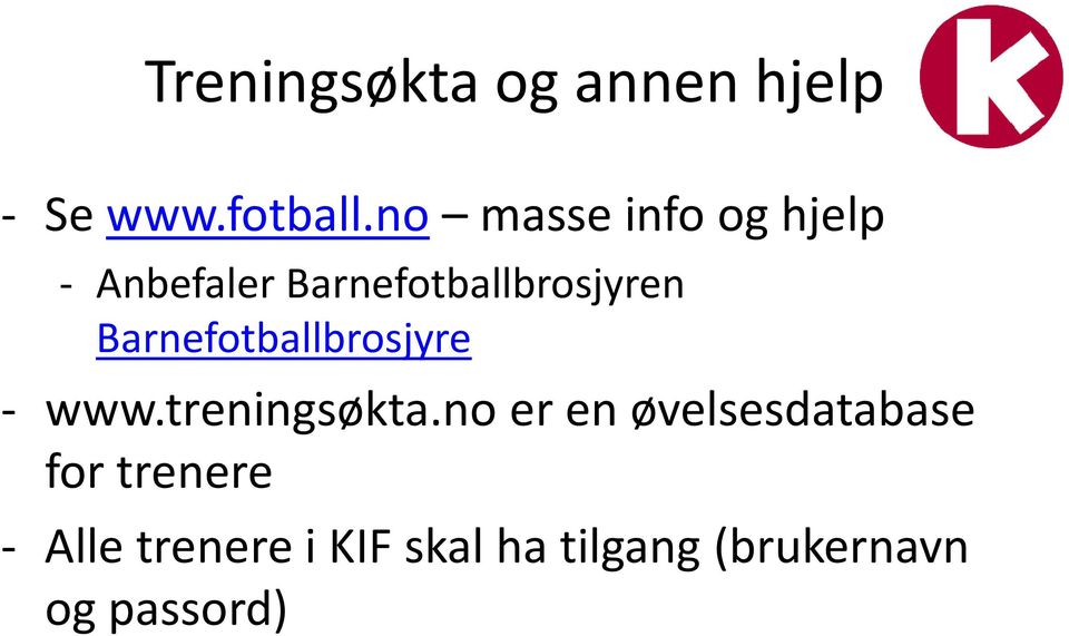 Barnefotballbrosjyre - www.treningsøkta.