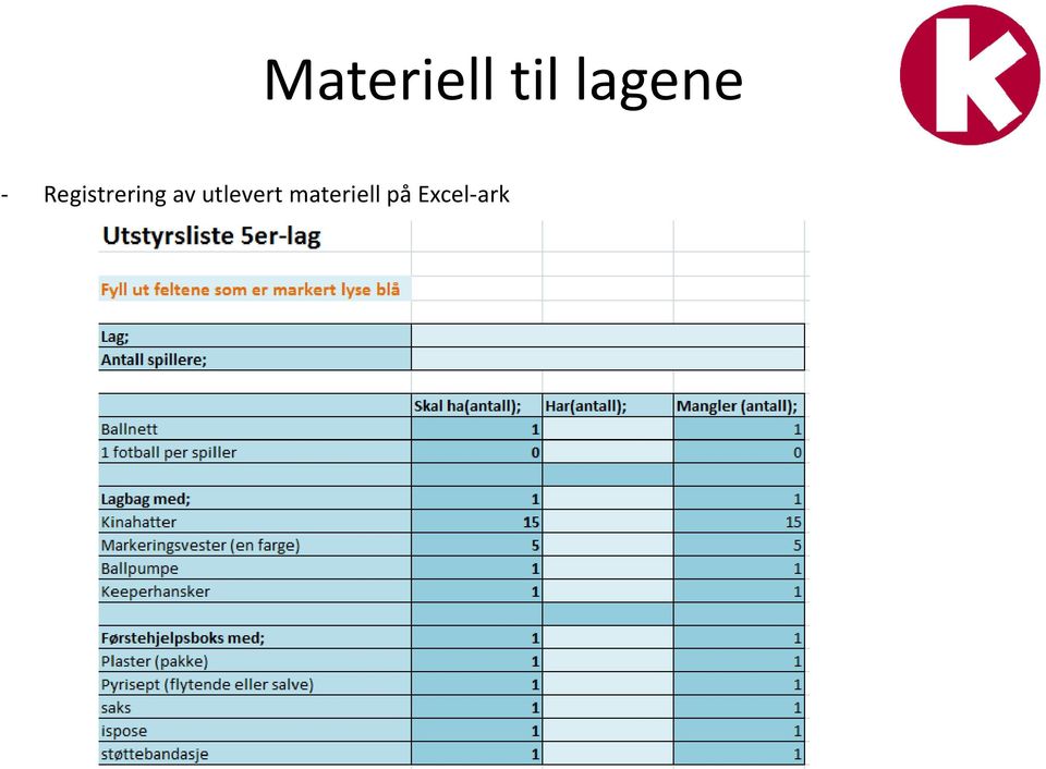 Registrering av