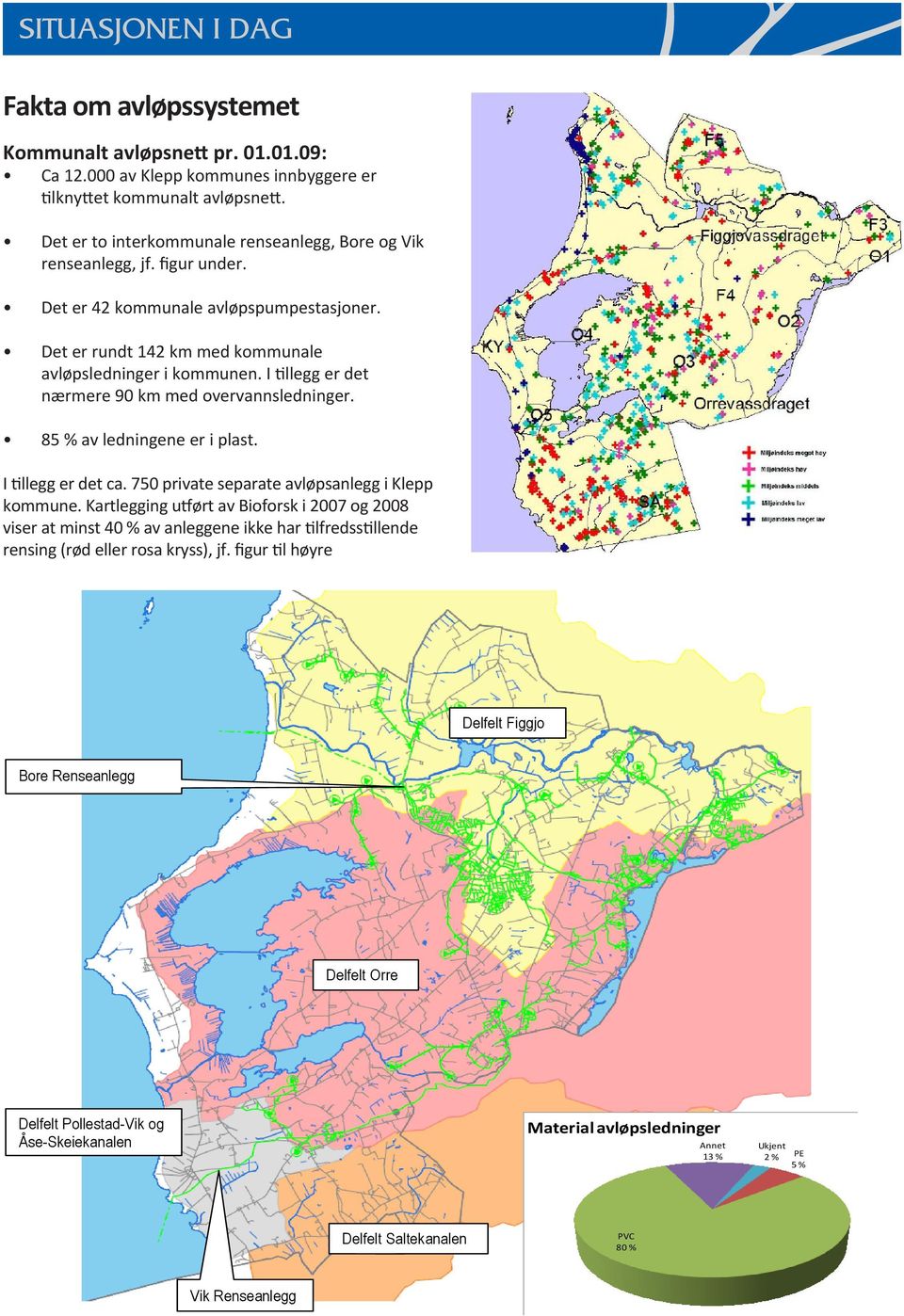 et er to Fakta interkommunale Det er to interkommunale avløpssystemet renseanlegg, Bore og Vik renseanlegg, Bore og Vik nseanlegg, Kommunalt renseanlegg, jf. figur avløpsnett: under jf. figur under.