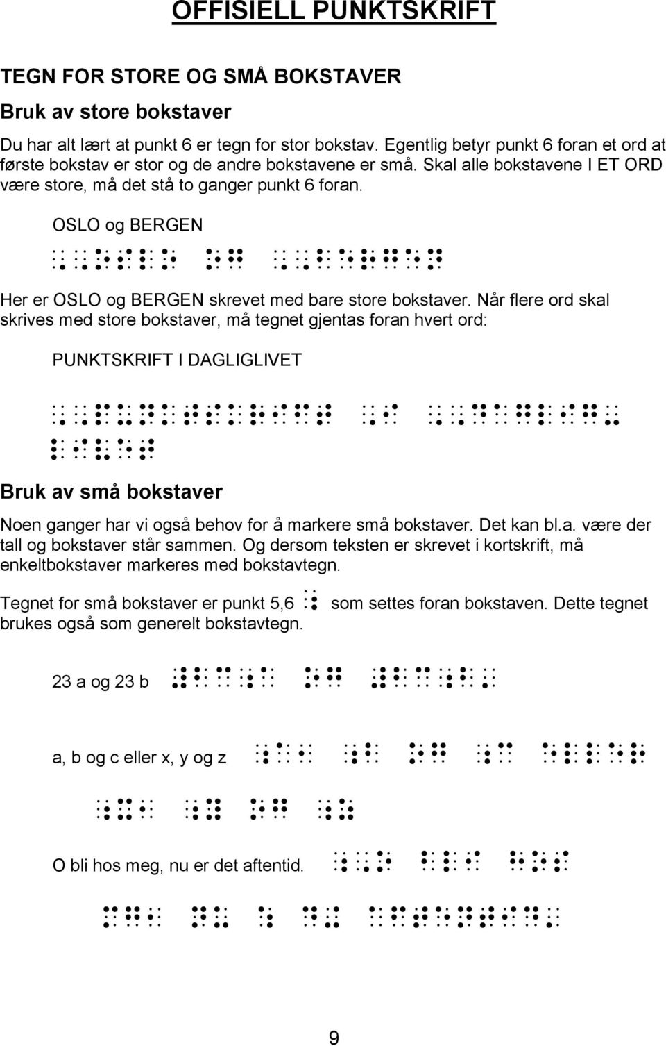 OSLO og BERGEN ''OSLO og ''BERGEN Her er OSLO og BERGEN skrevet med bare store bokstaver.