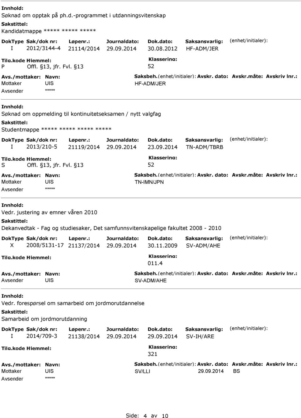 09.2014 TN-ADM/TBRB Mottaker TN-MN/JPN Vedr.