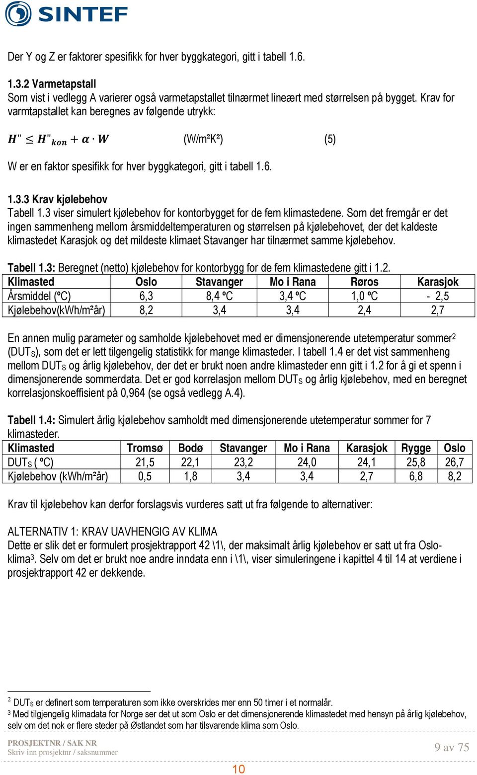 3 viser simulert kjølebehov for kontorbygget for de fem klimastedene.