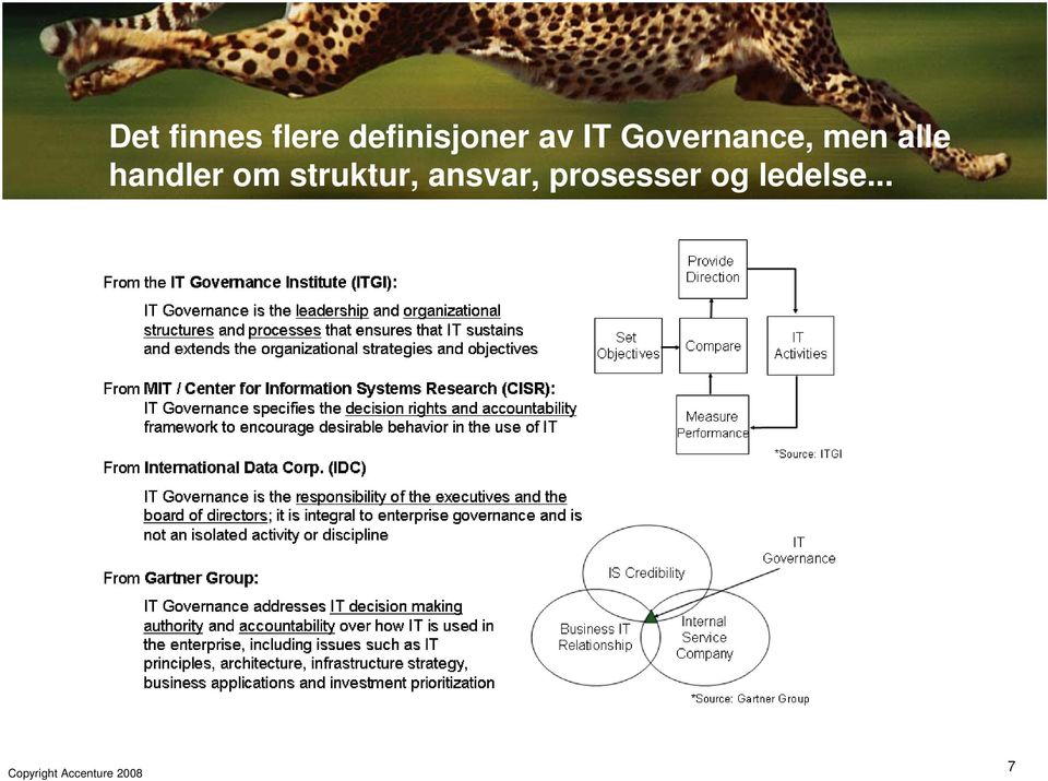 Governance, men alle