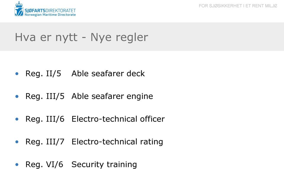 III/5 Able seafarer engine Reg.