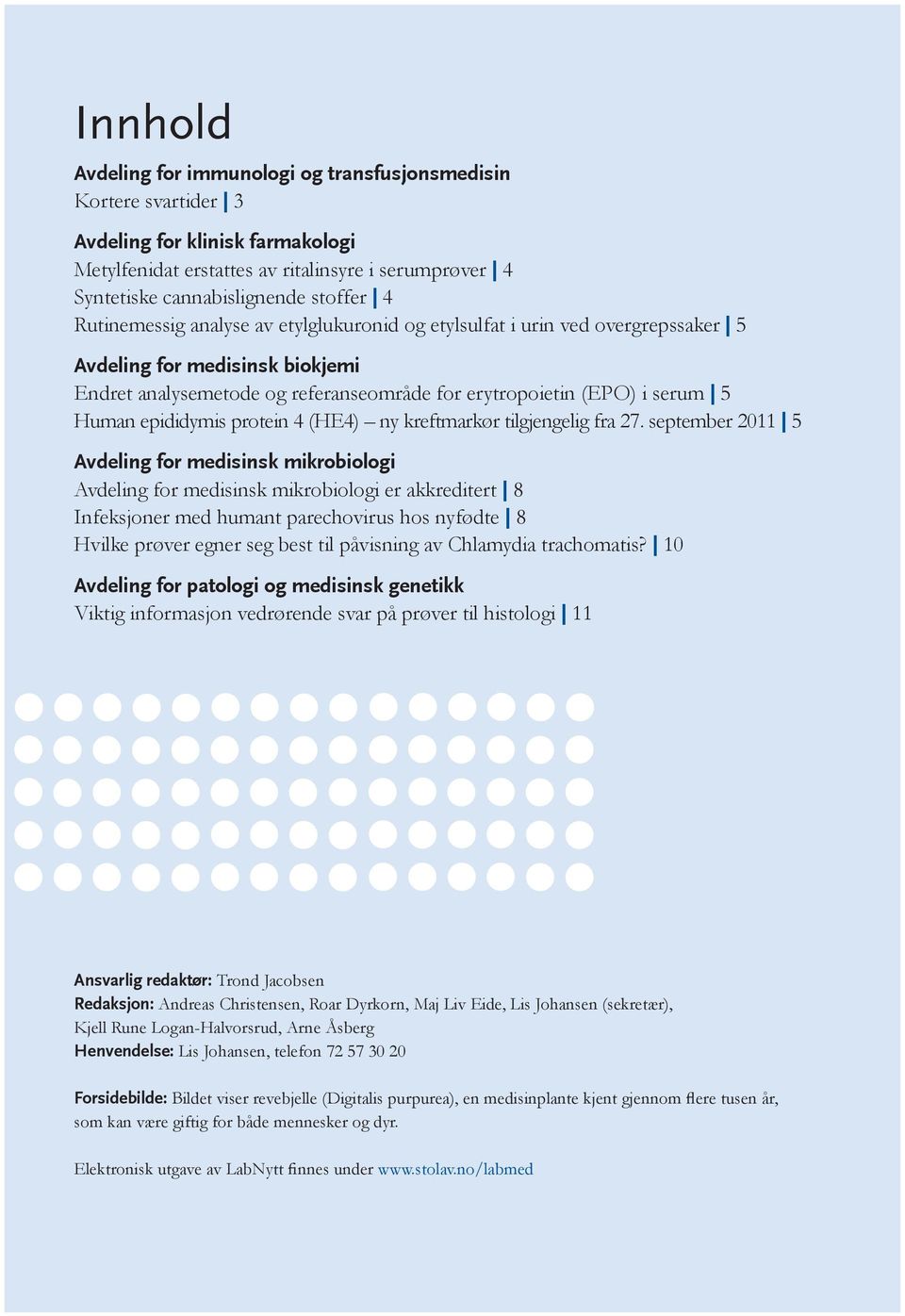 epididymis protein 4 (HE4) ny kreftmarkør tilgjengelig fra 27.