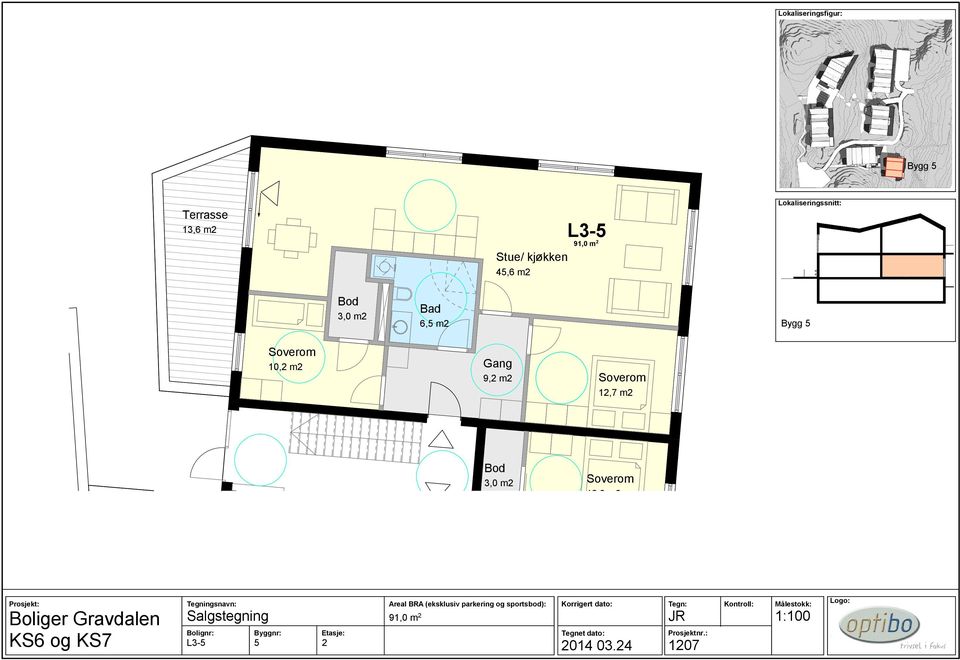 Bygg 5 10,2 m2 9,2 m2 12,7 m2