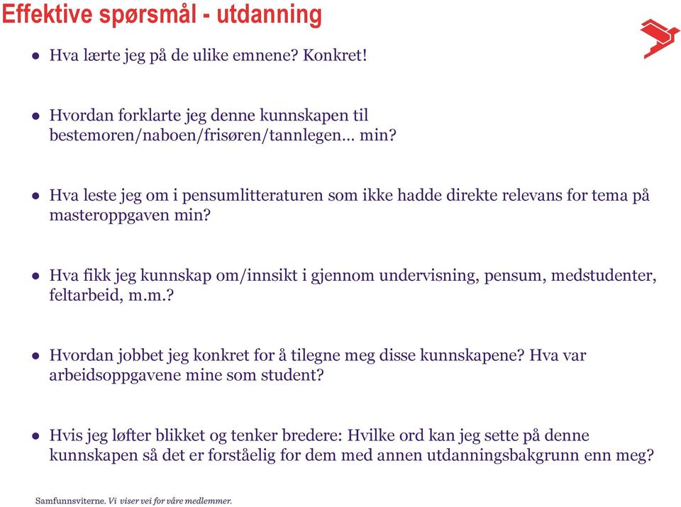 Hva leste jeg om i pensumlitteraturen som ikke hadde direkte relevans for tema på masteroppgaven min?