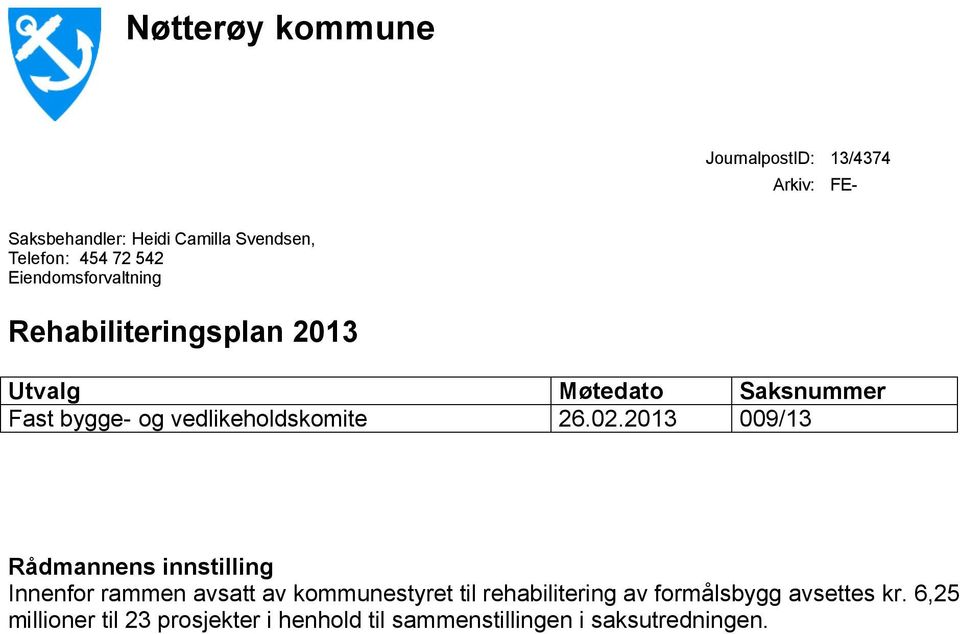 vedlikeholdskomite 26.02.