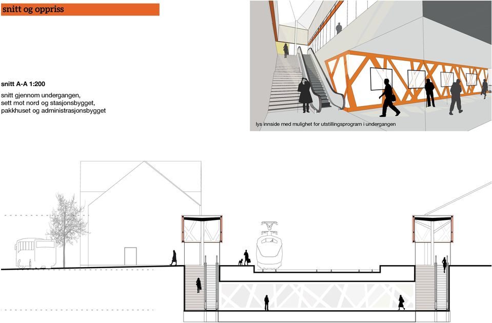 pakkhuset og administrasjonsbygget lys innside