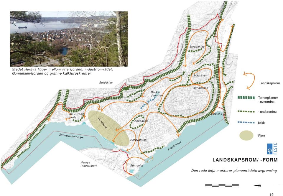 Adrianåsen Klevstrand skole Kirkeåsen Versvika Fjordgata Gunnekleivfjorden Herøyahuset