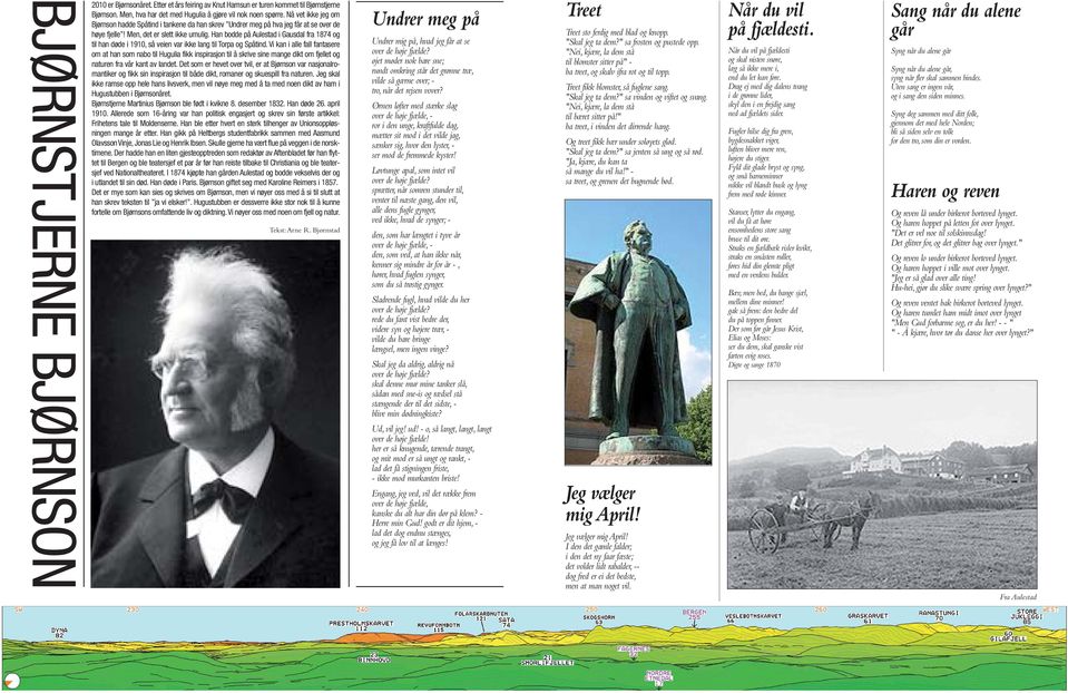 Han bodde på Aulestad i Gausdal fra 1874 og til han døde i 1910, så veien var ikke lang til Torpa og Spåtind.