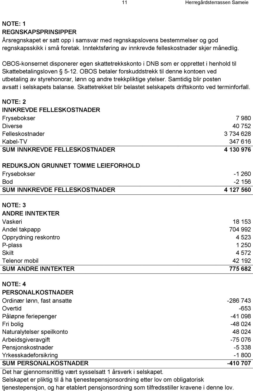 OBOS betaler forskuddstrekk til denne kontoen ved utbetaling av styrehonorar, lønn og andre trekkpliktige ytelser. Samtidig blir posten avsatt i selskapets balanse.