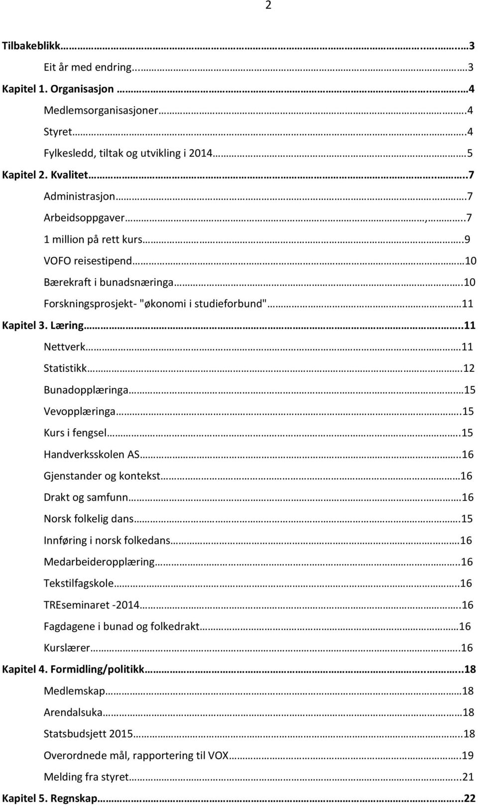 12 Bunadopplæringa. 15 Vevopplæringa..15 Kurs i fengsel..15 Handverksskolen AS..16 Gjenstander og kontekst 16 Drakt og samfunn...16 Norsk folkelig dans.15 Innføring i norsk folkedans.